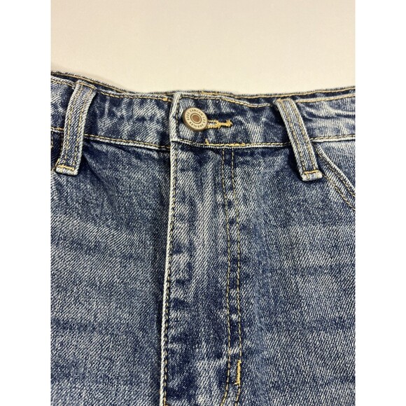 KanCan Distressed High Waisted Denim Shorts Medium Blue Wash Size 29 - Picture 6 of 13